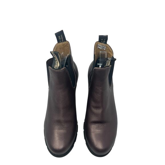 Blundstone Heeled Boots 1963 Chelsea Leather Copper Bronze Rose Gold Size US 10 - Picture 5 of 12